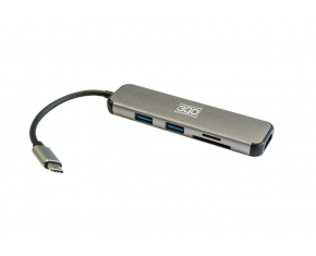 HUB USB 3.0 TYPE-C 2P USB-A + CR + HDMI 